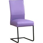 Set van 4 Leren eetkamerstoelen Remix - Toledo Lila, Ophalen of Verzenden, Nieuw, Leer, Vijf, Zes of meer stoelen