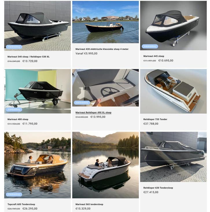 Ruim aanbod. Snel leverbaar 2 tm7 meter ook elektrisch!, Watersport en Boten, Sloepen, Buitenboordmotor, Afdekzeil, Anker, Antifouling