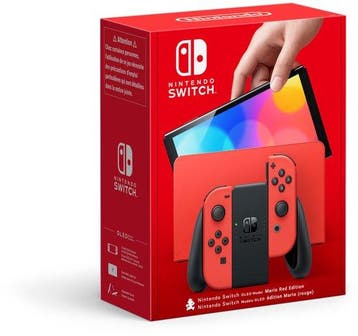Nintendo Switch OLED - Mario Editie - Rood (Games), Verzenden, Nieuw