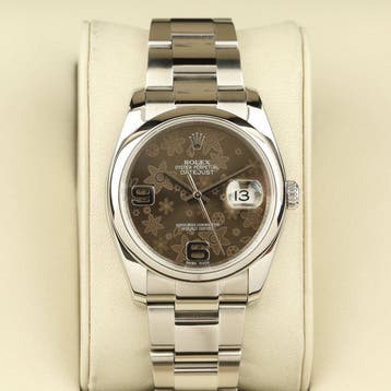 Rolex - Datejust Grey Floral - 116200 - Unisex - 2010-2020, Nieuw
