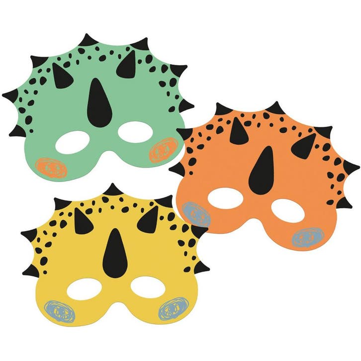 Maskers Dino Roars (6st), Kleding | Dames, Carnavalskleding en Feestkleding, Nieuw, Ophalen of Verzenden