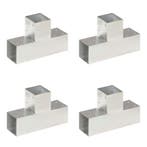 vidaXL Paalverbindingen 4 st T-vorm 91x91 mm gegalvaniseerd, Verzenden, Nieuw