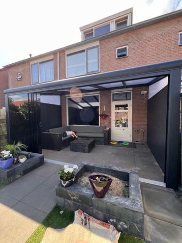 Verandadelux pergola carport glazen schuifdeur, Nieuw, Veranda