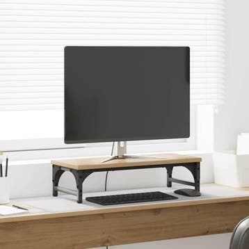 vidaXL Monitor Stand Artisanaal eiken 55 x 23 x 14 cm, Verzenden, Nieuw