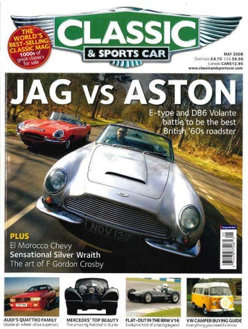 CLASASIC AND SPORTSCAR JAGAUR E-TYPE ASTON MARTING DB6, Boeken, Verzenden, Gelezen, Algemeen