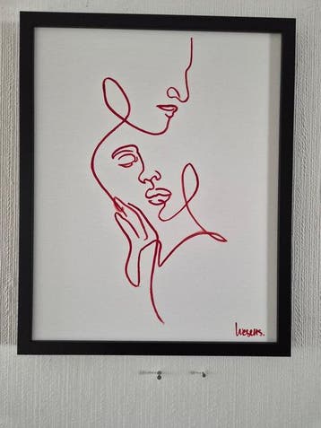 Liesens - Put your head on my shoulder (Handpainted on white