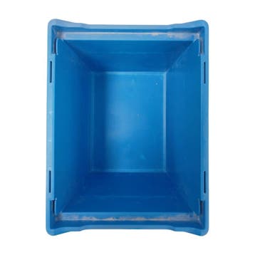 Opslagbak, 400x300x270 mm, euronorm, blauw pp, gebruikt -, Doe-het-zelf en Verbouw, Kratten en Dozen, Gebruikt, Bak of Kist, Minder dan 50 cm
