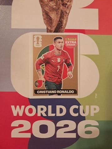 2026 Panini World Cup Stickers Cristiano Ronaldo Extra, Verzamelen, Stickers, Nieuw
