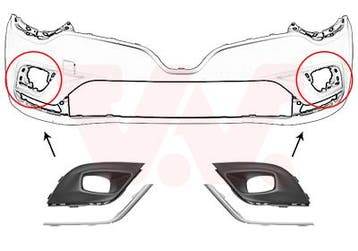Grille o.a: Renault, Clio IV (5R), Clio IV Estate, Ophalen of Verzenden, Nieuw, Links, Renault