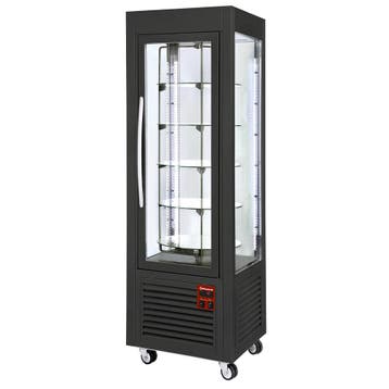 Panoramische vitrine, 5 draaiende plateaus, 360 LT, Zwart, Verzenden, Nieuw in verpakking, Koelen en Vriezen