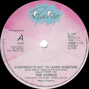 The Korgis - Everybodys Got To Learn Sometime, Ophalen of Verzenden, Gebruikt