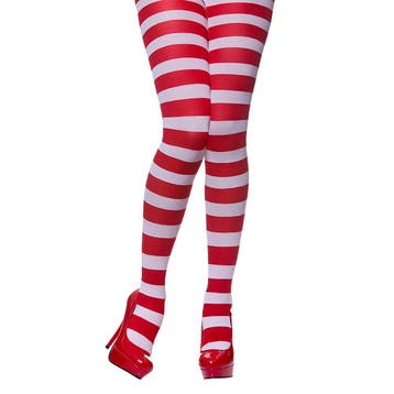 Rood-wit gestreepte panty, Verzenden, Nieuw, Feestartikel
