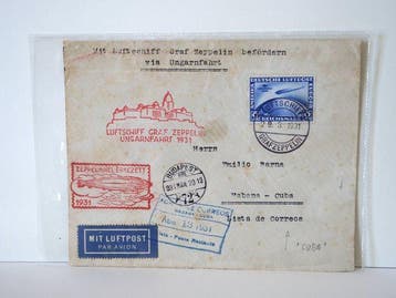 Duitsland 1931 - LZ 127 Ungarnfahrt met doorsturen naar, Gestempeld