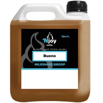 Njoy Milkshake Siroop Bueno (2 liter), Verzenden, Nieuw