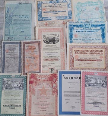 Belgisch-Congo, Frans Congo. 12 x Belgisch- en Frans Congo -