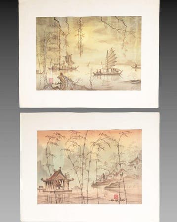 BUI HUY HIEU (1937-2006), 2 originele Vietnamese, Antiek en Kunst