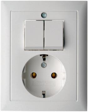 Hager Berker S1-serie wandcontactdoos met afdekplaat -, Verzenden, Nieuw, Overige typen