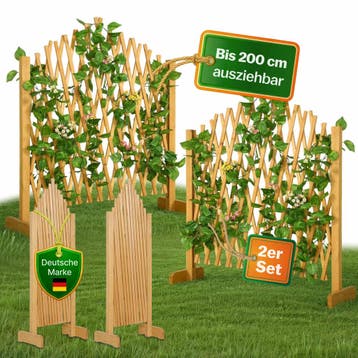 Klimplantenrek Set van 2 Bruin 200x107cm (Voor in Huis), Verzenden, Nieuw
