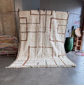 Groot modern Mrirt Berber woltapijt - Berber handgemaakt, Nieuw