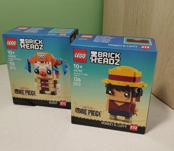 Lego Set - BrickHeadz - One Piece Monkey D. Luffy e Bagy il, Nieuw