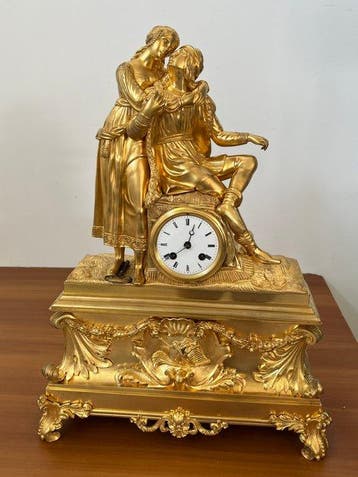 Figurale pendule - Brons - 1800-1850, Antiek en Kunst, Antiek | Klokken
