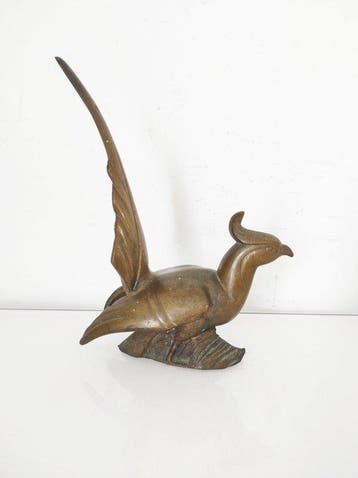 Beeld, Faisan - 18 cm - Brons