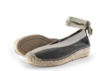 Shabbies Amsterdam Espadrilles in maat 38 Grijs, Shabbies Amsterdam, Verzenden, Zo goed als nieuw, Grijs
