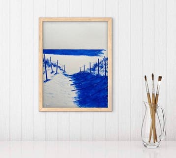 frederic Cadiou - Entrée de plage - bleu de cobalt