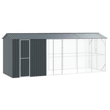 vidaXL Vogelkooi Antraciet 645 x 208 x 247 cm Gegalvaniseerd, Verzenden, Nieuw