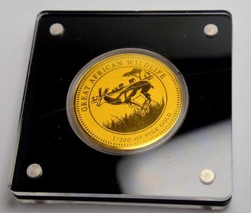 Afrika. Medal Great African Wildlife - Springbok - 1/200oz