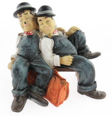 Figuur Laurel & Hardy in slaap, Verzenden, Gebruikt