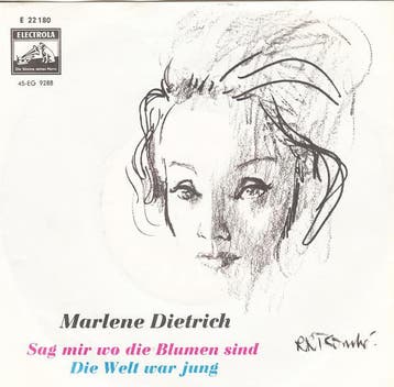 vinyl single 7 inch - Marlene Dietrich - Sag Mir Wo Die B..., Verzenden, Zo goed als nieuw, 7 inch, Jazz en Blues