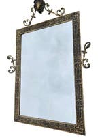 Wandspiegel - Glas, Brons - Vintage spiegel met bronzen