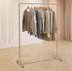 Gouden Verrijdbaar Kledingrek – Sterk en Stijlvol 160 cm, Verzenden, Nieuw