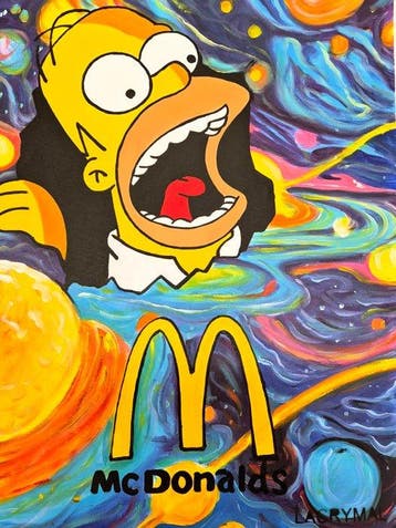 Lacrymal - (No RP - 100% Handpainted) Hungry Homer