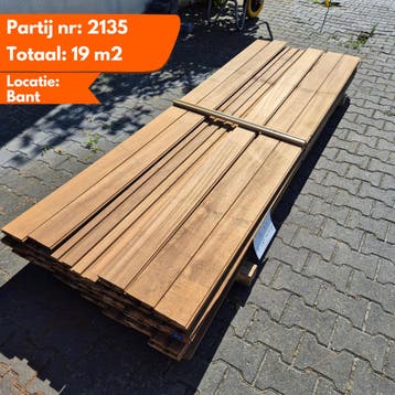 Partij Thermo Ayous Planken dubbel rhombus 2740x140-130x21mm, Ophalen of Verzenden, Nieuw