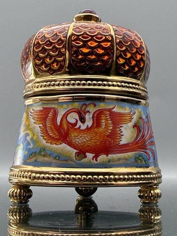 House of Faberge - Imperial 24 Karat Gold Plated Firebird, Antiek en Kunst