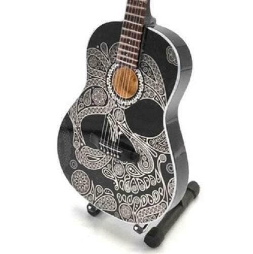 Miniatuur gitaar van Sugar Skull met gratis standaard, Verzamelen, Muziek, Artiesten en Beroemdheden, Pop, Beeldje of Miniatuur