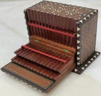 Sigarettendoos - Hout, Been - H : 12,5 cm