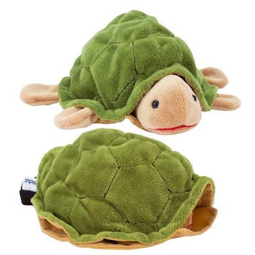 Handpop schildpad pluche poppenkast van €14,99 voor €13,49, Ophalen of Verzenden, Nieuw