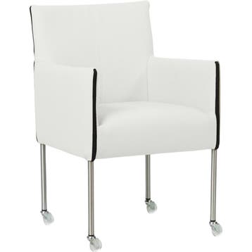 Leren eetkamerstoel More - Toledo Purewhite (wit) - Poten, Huis en Inrichting, Bohemian, Industrieel, Modern, Scandinavisch, Wit