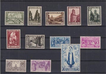 België 1933 - Orval - OBP : 363/374 met fotocertificaat, Gestempeld