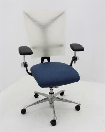 Vitra Ypsilon bureaustoel - blauw - aluminium gepolijst -, Huis en Inrichting, Bureaus, Ophalen of Verzenden, Nieuw