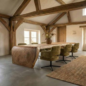 Watervaltafel Suarhout | 340cm, Ophalen of Verzenden, Nieuw