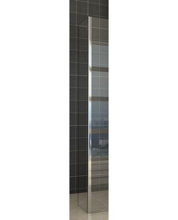 Wiesbaden Zijwand met hoekprofiel 40 x 200 cm helder glas /, Ophalen of Verzenden, Nieuw, Chroom, Douche