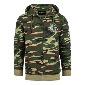 Hoodie met rits Allied Star-Willy jeep camo - Maat XXXL, Caravans en Kamperen, Verzenden, Nieuw