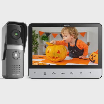 TMEZON 4-Draads Videosysteem: 7" Intercom met Deurtelefoon &, Verzenden, Nieuw