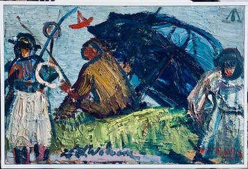Henry Victor Wolvens (1896-1977) - Lijnvisser in Damme