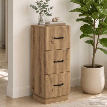 vidaXL Ladenkast 33 x 34,5 x 87 cm Bewerkt hout Artisanaal, Verzenden, Nieuw