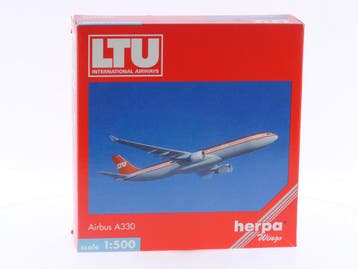 Schaal 1:500 Herpa 508315 LTU Airbus A330-300 Reg.Nr. GR..., Ophalen of Verzenden, Gebruikt
